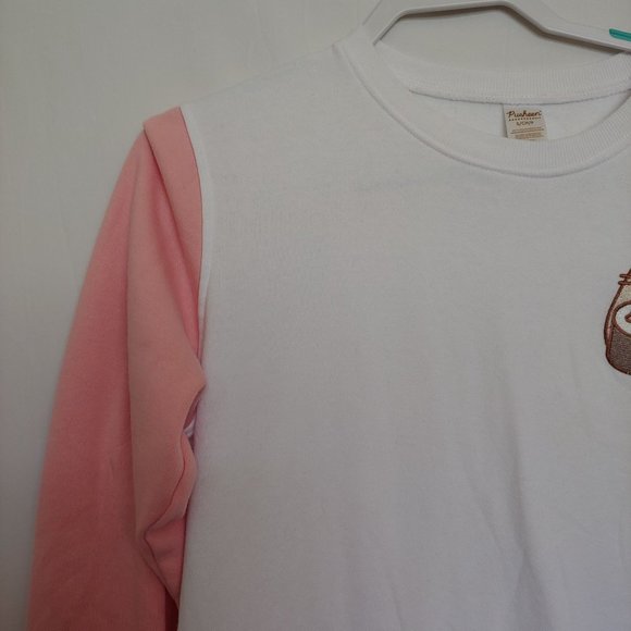 Pusheen pink and white long sleeves sweatshirt with logo size SP - Picture 2 of 10